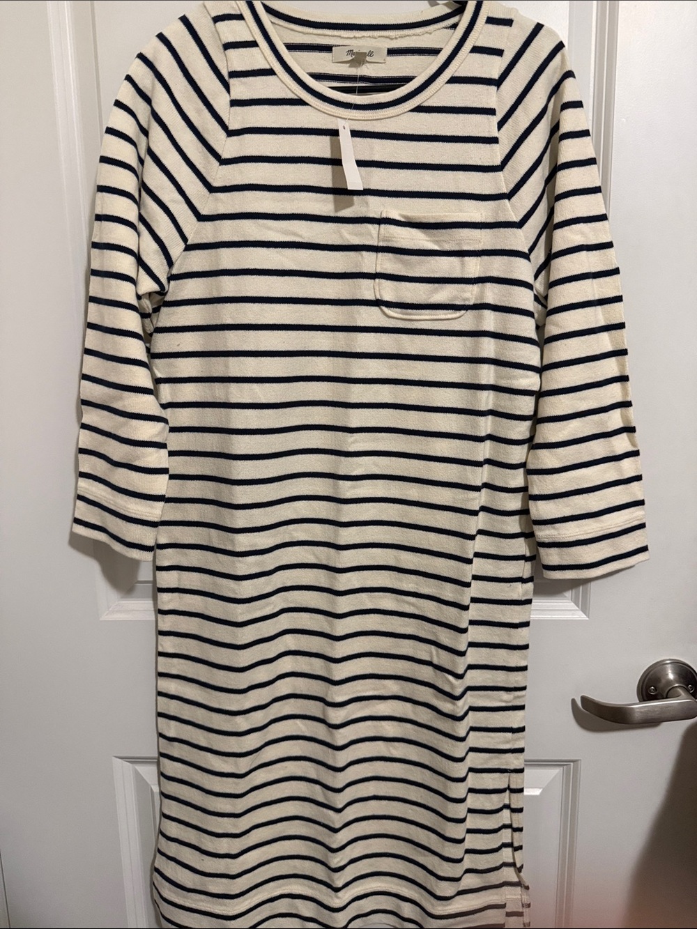 Madewell Women Striped Cotton Dress Size XS